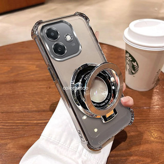 Ốp Mềm Oppo A5 Pro 2025 Cho Oppo A6 A5 Pro A3Pro A3X A3 A5Pro A6Pro 4G 5G Ốp Lưng Chống Sốc Thạch Trong Suốt Có Giá Đỡ Từ Tính Dày Túi Khí Ốp Lưng Điện Thoại