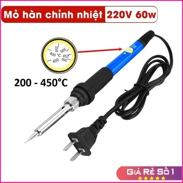 Mỏ hàn thiếc điều chỉnh nhiệt độ 220V 60W - Tay hàn thiếc 908 Dùng Đầu mũi hàn 900M, 936 thiếc hàn chì hàn LK247