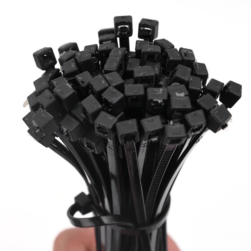 [Trang chủ] Dây buộc cáp Nylon chống gỉ có khóa an toàn, Dây buộc khóa kéo toàn thân 3x100mm & 3x150mm, 100 cái / túi đựng điện tử / Dây quấn cáp