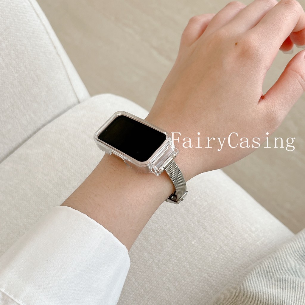 Dây đeo kim loại mỏng cho Xiaomi Mi Band 10 9 8 Pro 7 6 5 4 Dây đeo cổ tay cho phụ kiện vòng đeo tay bằng thép không gỉ Mi Band 8 9
