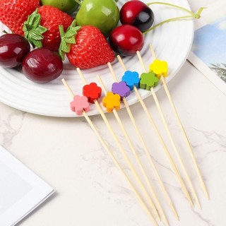 [Giao hàng từ Việt Nam] Nĩa Cocktail NETDWELL, Đồ dùng dự tiệc dã ngoại Chọn tre dùng một lần, Gậy trang trí bằng gỗ Thực phẩm Bánh Cupcake trái cây