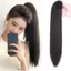 Kẹp móng vuốt FUJIZOU Tóc giả đuôi ngựa, Kẹp 20 / 24Inch đuôi ngựa thẳng dài, Sợi chịu nhiệt đuôi ngựa nối dài giả tóc đuôi ngựa tự nhiên cho trẻ em và phụ nữ