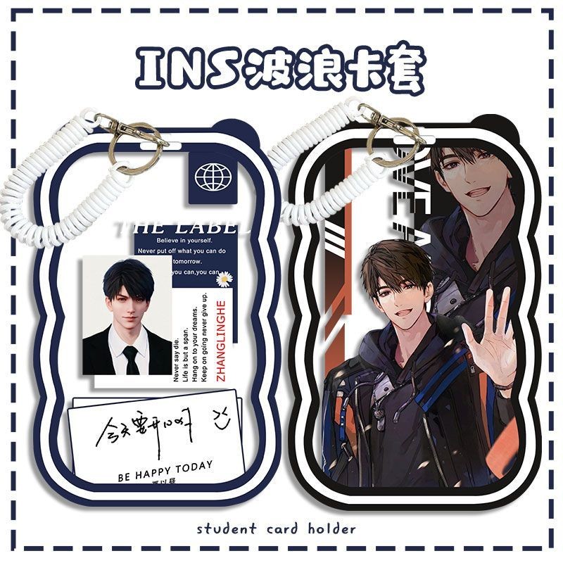 Hộp đựng thẻ ID Caleb Love and Deepspace Hộp đựng thẻ dễ thương có dây lò xo có thể thu vào