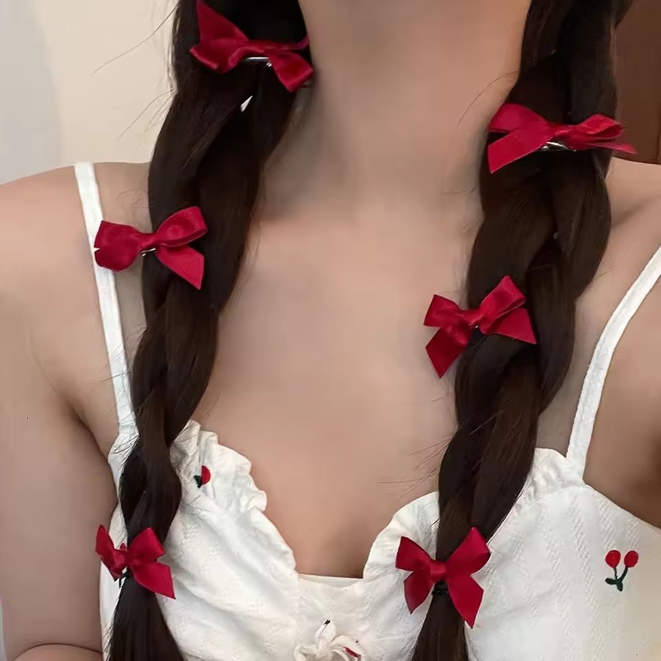 8 Kẹp Tóc Nơ Ballet Ngọt Ngào - Kẹp Tóc Nơ Mini Dễ Thương Cho Bé Gái Hàn Quốc - Phụ Kiện Tóc Thời Trang