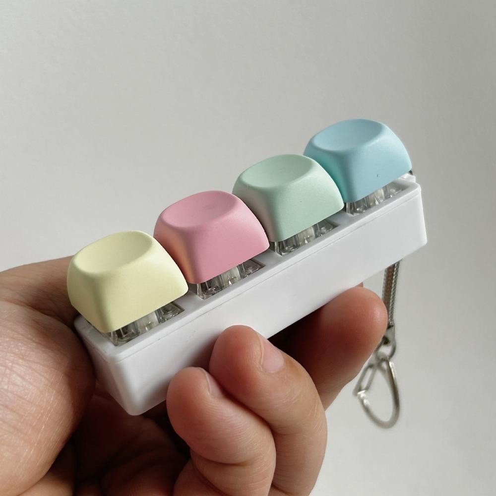 ITRUMPET Fidget Móc Khóa, 4 / 9 Phím Nút Chìa Khóa Bàn Phím Ngón Tay, Vượt Qua Thời Gian Giảm Căng Thẳng Keycap Đồ Chơi Giải Nén Người Lớn