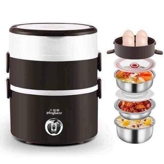 Hộp cơm, cặp lồng ủ cơm cắm điện 3 tầng, có thể tự hâm nóng trong cặp lồng, bền đẹp