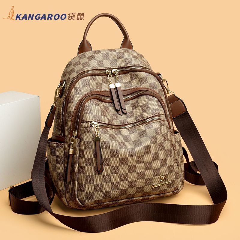 Women's Bag New Genuine Backpack Fashionable Backpack Versatile Large Capacity Women's Bag Short Trip Travel Mom Bag