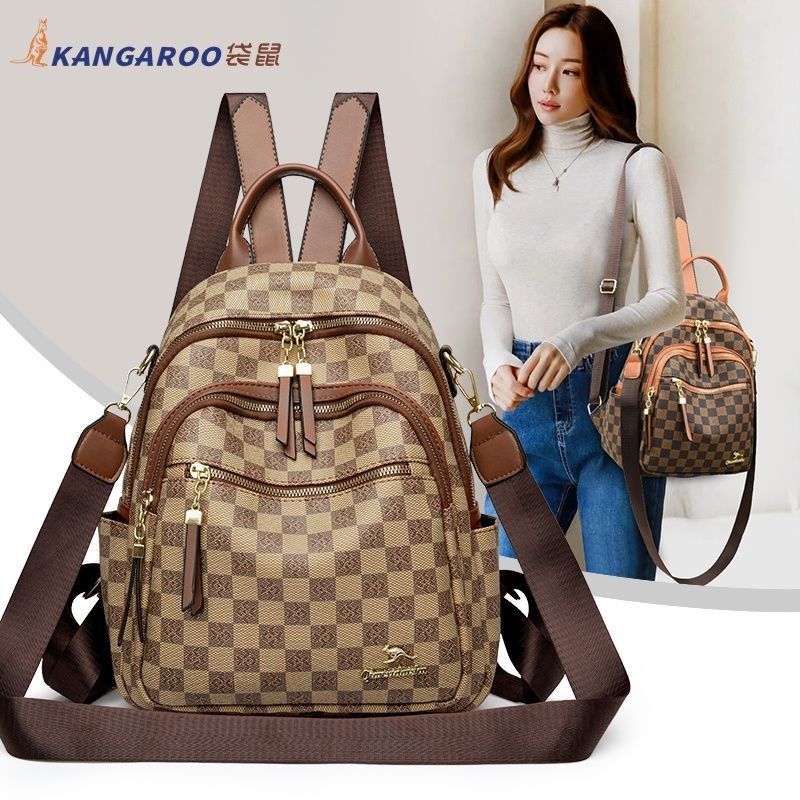 Women's Bag New Genuine Backpack Fashionable Backpack Versatile Large Capacity Women's Bag Short Trip Travel Mom Bag
