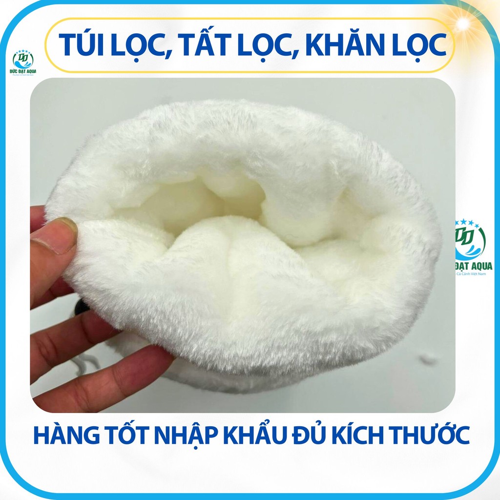 Túi lọc, tất lọc chống tràn 1 lớp, 2 lớp, và khăn lọc, cho bộ lọc bể cá cảnh cao cấp đủ kích thước 2