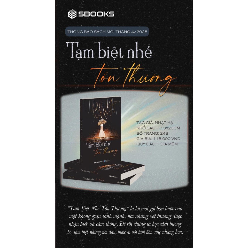 Sách - Tạm Biệt Nhé Tổn Thương - SBOOKS