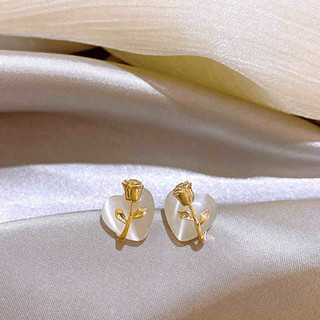 Hoa Tulip Tình Yêu Opal Bông Tai Thời Trang Đơn Giản Phong Cách Mới Tinh Tế Cao Cấp Bông Tai Bông Tai