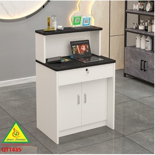 Quầy tiếp tân, thu ngân, tính tiền gỗ MDF QTT435 - VĐ Smart Furrniture NỘI THẤT LẮP RÁP VIENDONGADV