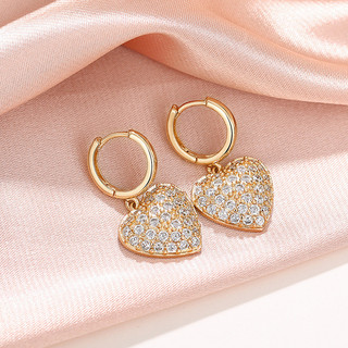 S925 Bạc Trái Tim Tình Yêu Bông Tai Trang Sức Thời Trang Đơn Giản Quà Tặng Nữ