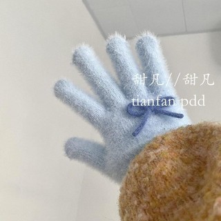 Găng tay siêu ấm áp hình trái tim cô gái đơn giản dành cho nữ