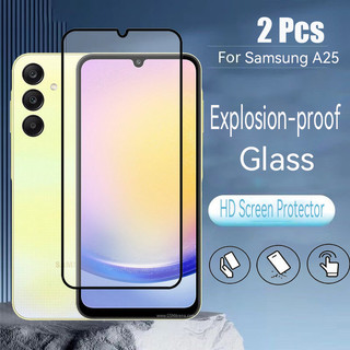 2 Chiếc Kính Cường Lực Bảo Vệ Màn Hình Cho Samsung Galaxy A25 A16 A06 A55 A35 A15 A05 A05s A54 A35 A24 4G 5G 9D Kính Bảo Vệ Phim