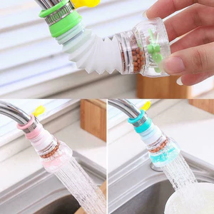 Đầu vòi tăng áp thích hợp mọi vòi nước, xoay 360 độ, rửa chén bát tiện lợi, có khóa cổ dê, có đá lọc-GIOVA
