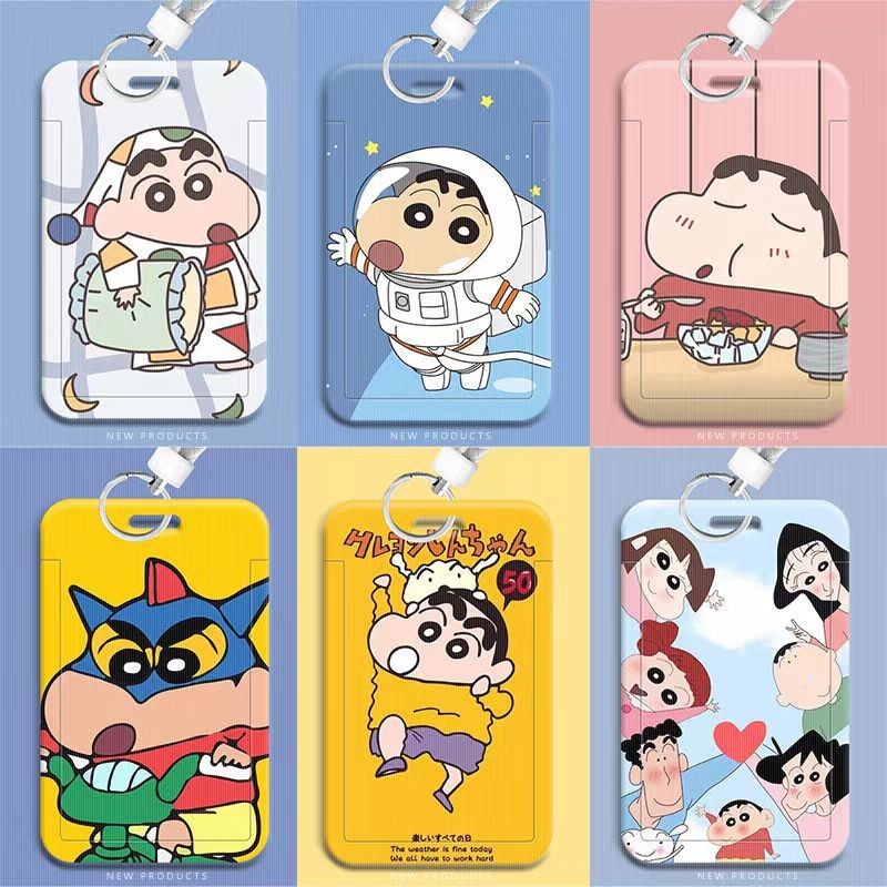 Bìa đựng hoạt hình Shin-chan cho học sinh: bảo vệ thẻ ăn, xe buýt, ID, ngân hàng