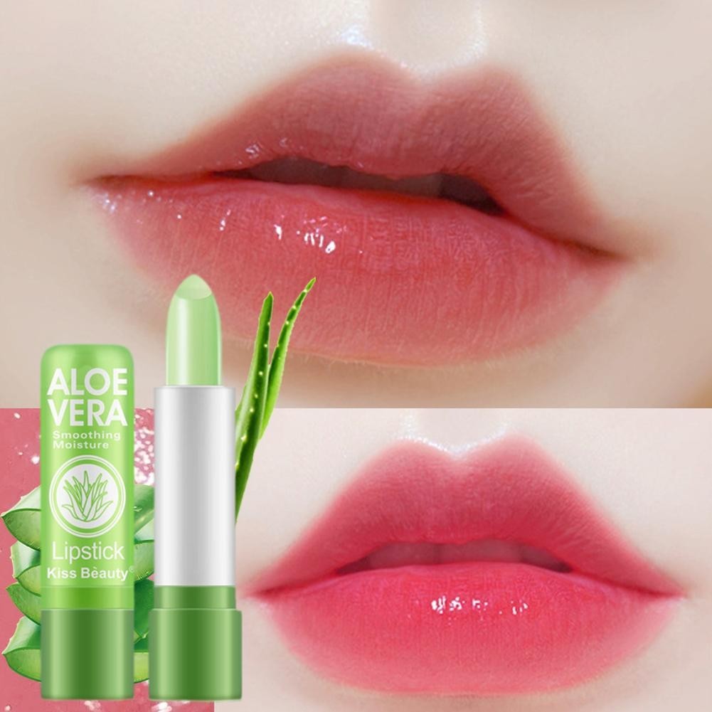 Son môi đổi màu Tint Aloe Vera Son môi chống thấm nước lâu trôi Chăm sóc môi dưỡng ẩm X9X0