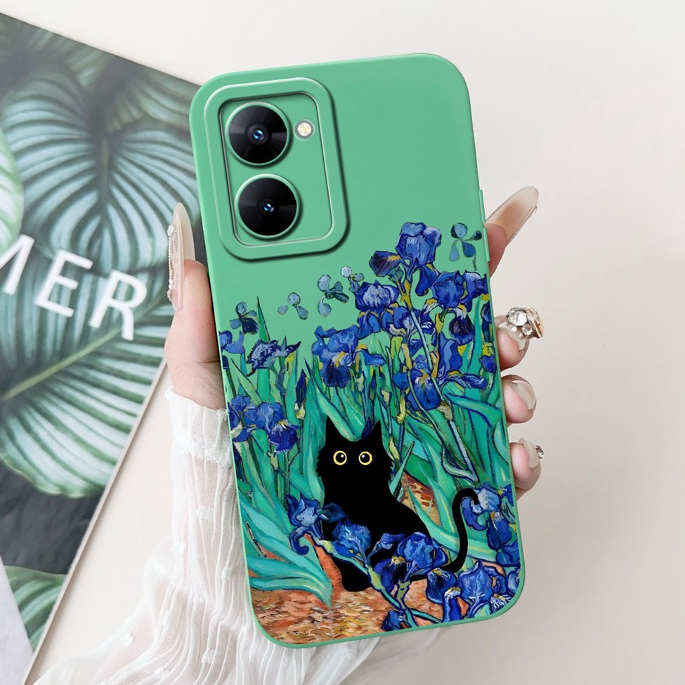Dành Cho Realme V30 RMX3619 Dành Cho Realme V30T RMX3618 Ốp Lưng Thời Trang Thoáng Mát Ngộ nghĩnh Hoạt Hình Dễ Thương Thẩm Mỹ Ốp Lưng Điện Thoại