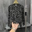 Ánh sáng sang trọng hợp thời trang giản dị của nam giới dài tay T-Shirt 2024 mùa thu và mùa đông xu hướng Vòng cổ dài tay áo hàng đầu