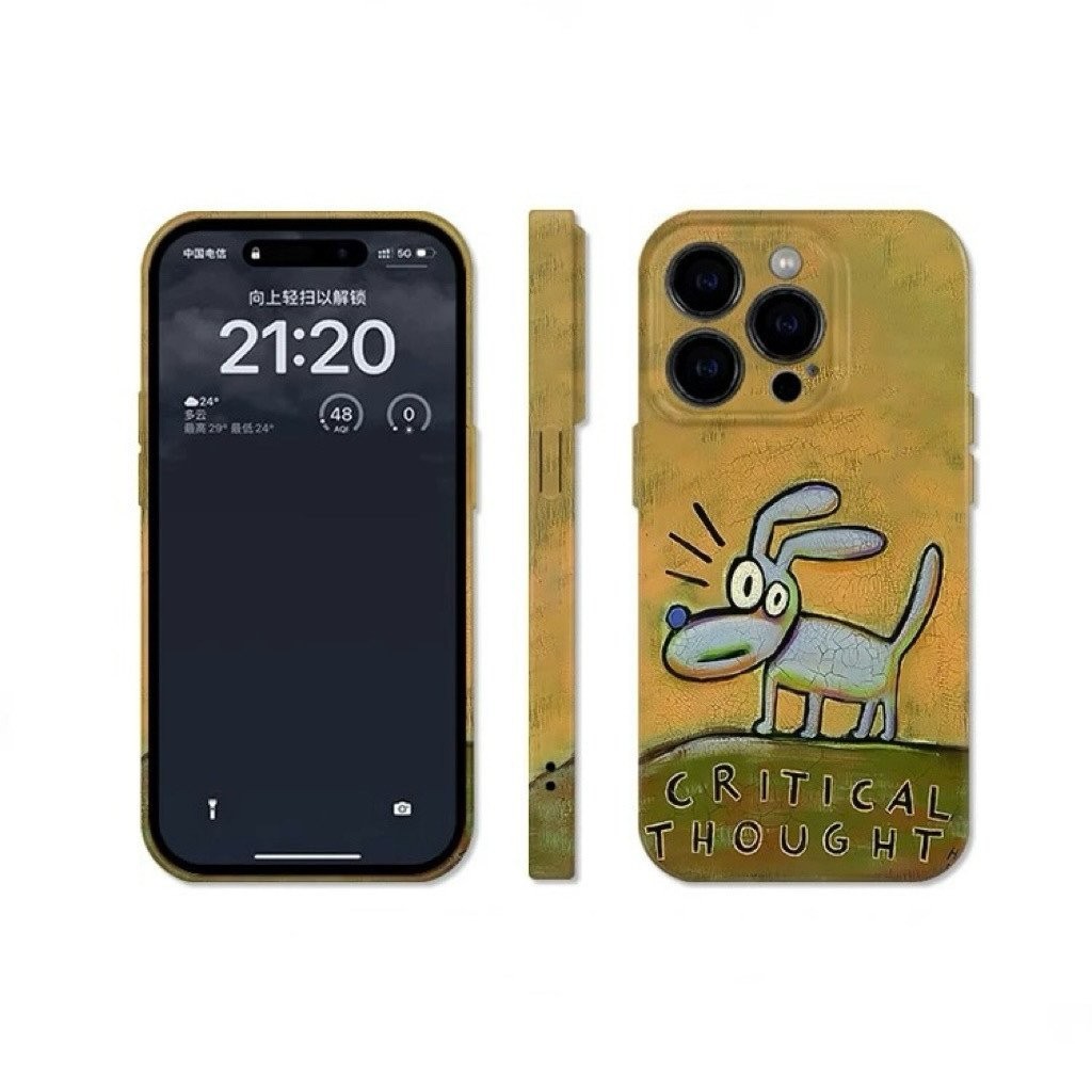 Ốp điện thoại bao toàn bộ QYJS vui nhộn Retro vui nhộn dùng cho IPhone 16 ProMax 11 13 14 15 12 PRO 7 8 plus 14 15 16 PLUS X X X r XSMAX SE vỏ cứng Vỏ bảo vệ chống rơi CGHG