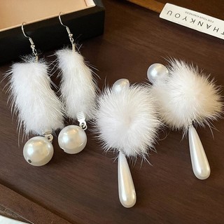 1 đôi bông tai ngọc trai nhân tạo kim bạc hình giọt nước dành cho nữ có cảm giác sang trọng, bông tai siêu cổ tích, thiết kế cổ điển và thanh lịch
