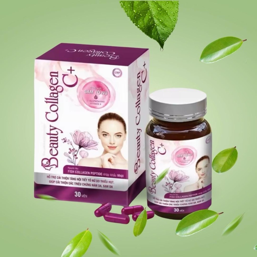 Viên Uống Beauty Collagen C+ AYOYA Bổ Sung Collagen Sâm Tố Nữ Cân Bằng Nội Tiết Tố Nữ Hộp 30 Viên