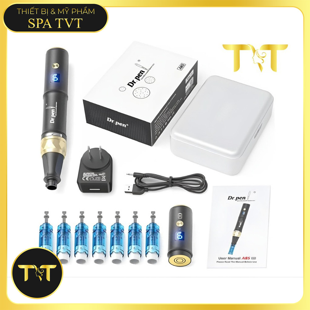 Máy Phi Kim Tích Điện A8S, Hỗ Trợ Giảm Sẹo Rỗ, Mờ Thâm, Tái Tạo Da, Kích Thích Collagen, Trẻ Hóa Da