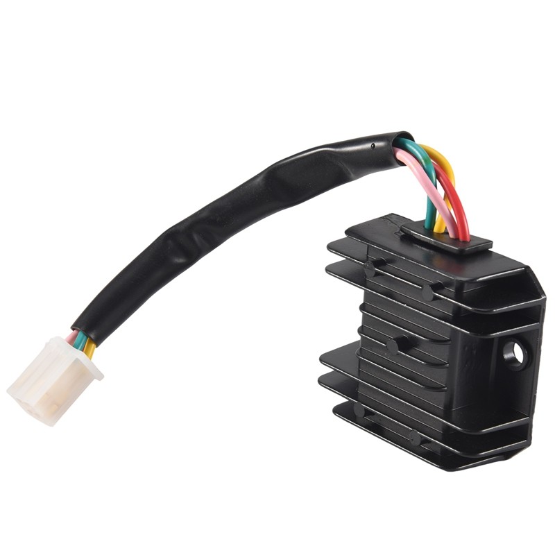 Bộ Điều Chỉnh Điện Áp Xe Máy 4 Dây 4 Chân 12 Bộ Điều Chỉnh Điện Áp Cho 50-250CC Xe Máy Xe Tay Ga Xe Máy ATV (Đen)