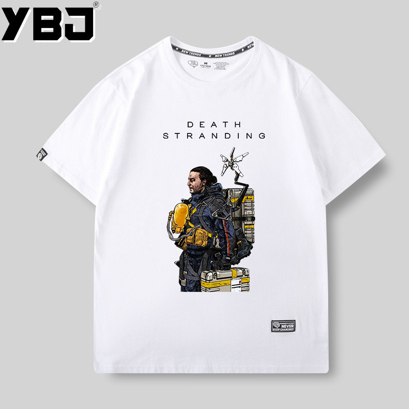 P PS4 Game Death Stranding Death Stranding Hàng hóa Áo thun ngắn tay Nam Dạo phố Thời trang độc đáo
