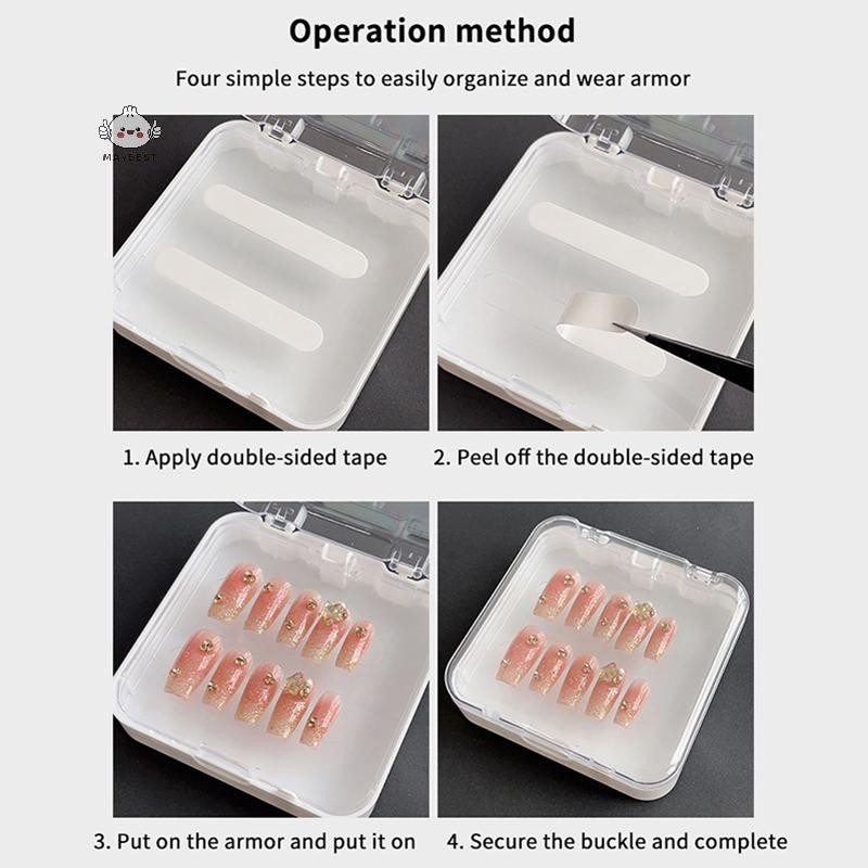 Maybest Hộp Đựng Móng Tay Hai Lớp Trống Để Đóng Gói Hộp Hình Vuông Bán Buôn Đầu Móng Tay Bấm Vào Bao Bì Móng Tay Doanh Nghiệp Nhỏ {VN}