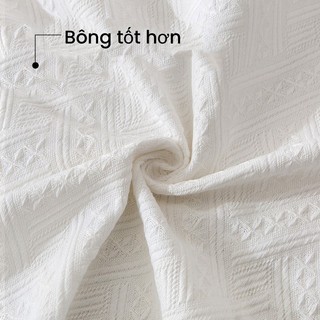 Khăn Trải Bàn Cotton Cao Cấp 90*90cm, Dệt 3D, Dày Dặn Phong Cách Hiện Đại và Bắc Âu