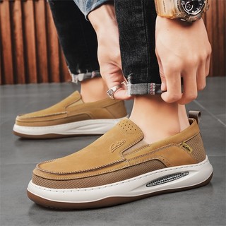 Đế Dày Cao Cấp Da Làm Việc Thoáng Khí Nhẹ Bền Slip-On Giày Đậu Hà Lan Đế Mềm Thoải Mái Bố