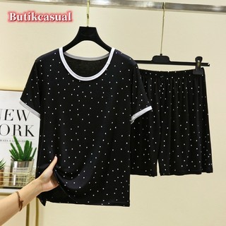 Phụ Nữ Quần short Tay Ngắn Bộ Mùa Hè Mỏng Bộ Đồ Ngủ Phòng Chờ Bộ Đồ Ngủ Mát Bộ