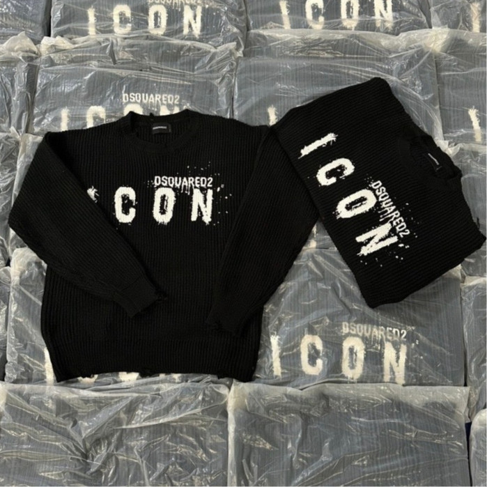 Áo Len DSQ Icon Vảy Sơn KCloset Áo Sweter Chất Len Mịn Dày Dặn Dáng Rộng Nam Nữ NA501