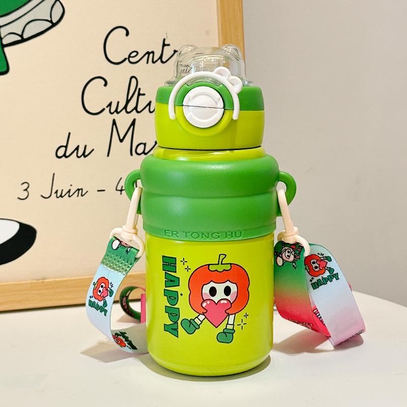 Cốc Cách Nhiệt Trẻ Em 550ml Thép Không Gỉ 316 Di Động Ngoài Trời  Maiquy Bình Nước Giữ Nhiệt