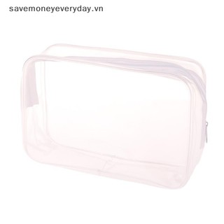 [savemoneyeveryday] 1 Túi Trang Điểm Trong Suốt Thời Trang Du Lịch Trong Suốt Di Động Túi Bảo Quản Túi Đựng Mỹ Phẩm Dây Kéo Nữ [vn]