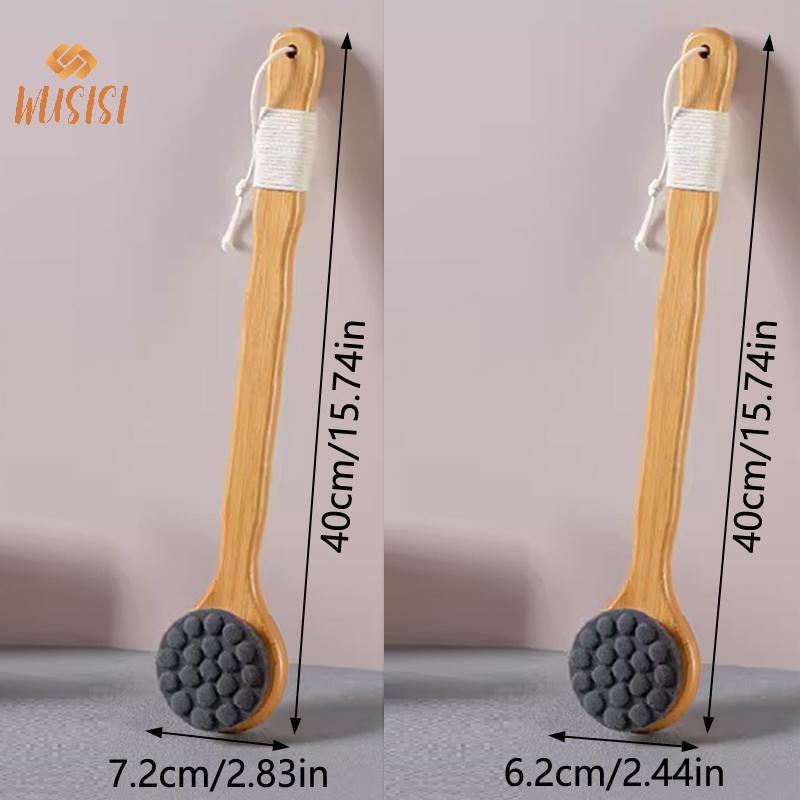 [WUSISI] Cây đũa phép dùng dụng cụ bôi kem dưỡng da và mát xa cầm tay Tay cầm dài dễ dàng tiếp cận cho Gel tắm ở mặt sau MỚI