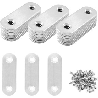 10 Chiếc Nẹp Thẳng Thép Không Gỉ Chân Đế Thẳng Sửa Chữa Gia Cố Đĩa Gỗ Bảng Khung Giường Đồ Nội Thất và Kệ Đen Mờ chắc chắn phù hợp dùng cho gia đình căn hộ văn phòng và không gian nhỏ