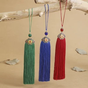 15 Cm Màu Trơn Bướm Hoa Tình Yêu Cloisonné Hanfu Sườn Xám Placket Retro Hộp Quà Tặng DIY Phụ Kiện Xe Mặt Dây Chuyền