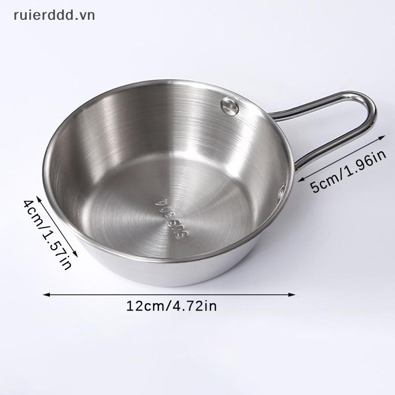 # ruierdd # Bát rượu gạo tròn có tay cầm Bát đựng nước sốt thực phẩm gia dụng bằng thép không gỉ Bộ đồ ăn Bộ đồ ăn Đồ dùng nhà bếp.