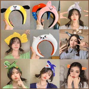 YT2 BTS BT21 Hoạt Hình Ngộ nghĩnh Băng Đô Mũ Đội Đầu Thỏ Chó Cừu Koala Ảnh Đạo Cụ Sống Sinh Nhật Mũ Đội Đầu Halloween Par