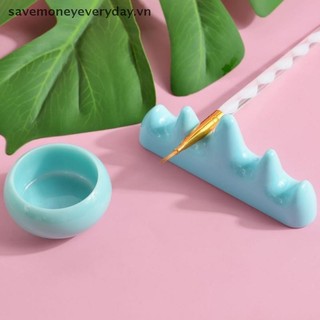 [savemoneyeveryday] Dụng cụ làm sạch bàn chải móng tay nghệ thuật Giá đỡ nhựa UV Acrylic Bút Gel Pot Cleanser Cup Wash Cup Giá đỡ bàn chải móng tay Dụng cụ làm móng [vn]