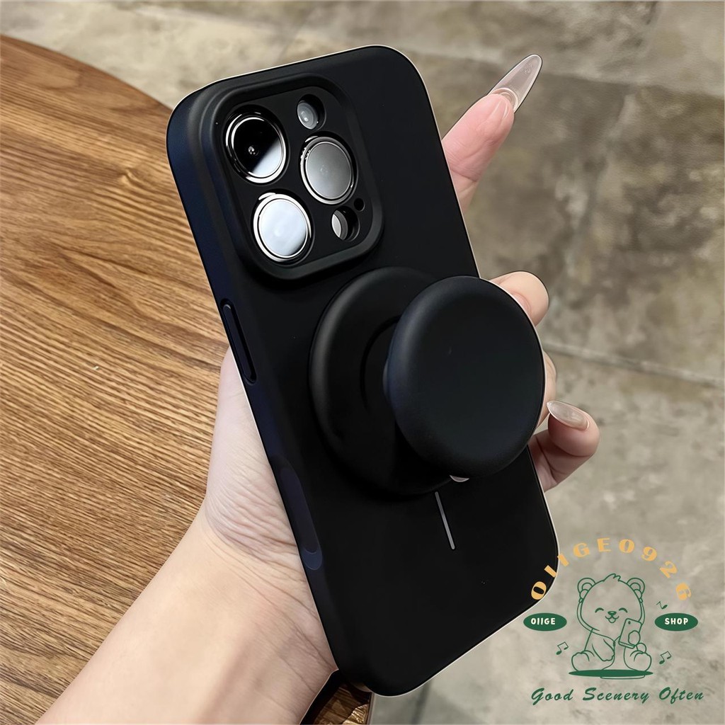 Giá đỡ túi khí từ tính dạng lỏng Macaroon Giá đỡ túi khí từ tính lỏng Vỏ điện thoại iphone16 Pro Max 15 14 13 vỏ cho vỏ iPhone Vỏ mềm silicon TPU chống sốc