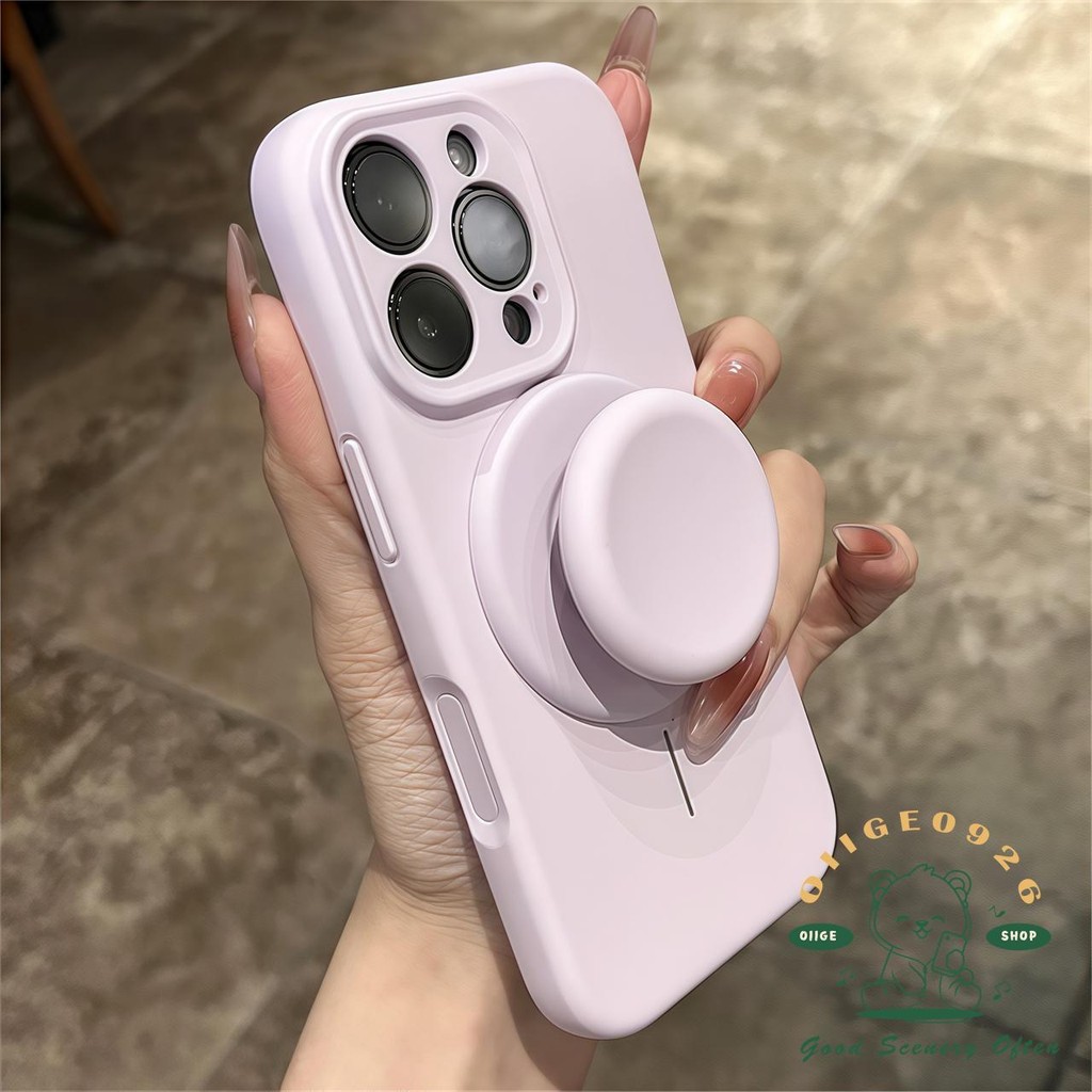 Giá đỡ túi khí từ tính dạng lỏng Macaroon Giá đỡ túi khí từ tính lỏng Vỏ điện thoại iphone16 Pro Max 15 14 13 vỏ cho vỏ iPhone Vỏ mềm silicon TPU chống sốc