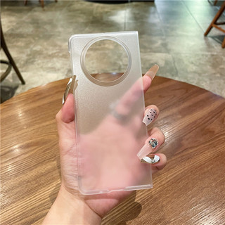 Vỏ điện thoại lật doanh nghiệp màu xám trong suốt thời trang đơn giản cho vivo x fold 2 xfold V2178A Vỏ trong suốt