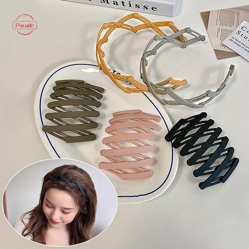 Parade Di Động Gấp Tóc Nữ Morandi Màu Chống Trơn Trượt Hàn Quốc Rửa Mặt Băng Đô Quấn Tóc Bé Gái Phụ Kiện Tóc VN