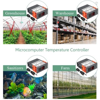 Hilivn) Bộ điều khiển nhiệt độ kỹ thuật số STC-8080A + Bộ điều nhiệt tủ lạnh cho tủ lạnh rã đông tự động với đầu dò cảm biến NTC 220V