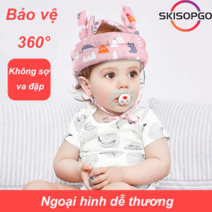 【SKISOPGO】Mũ bảo vệ đầu cho bé,Mũ bảo hiểm chống rơi gối cho bé tập đi,Mũ chống té ngã cho bé，Bảo vệ bé mà vẫn thoáng