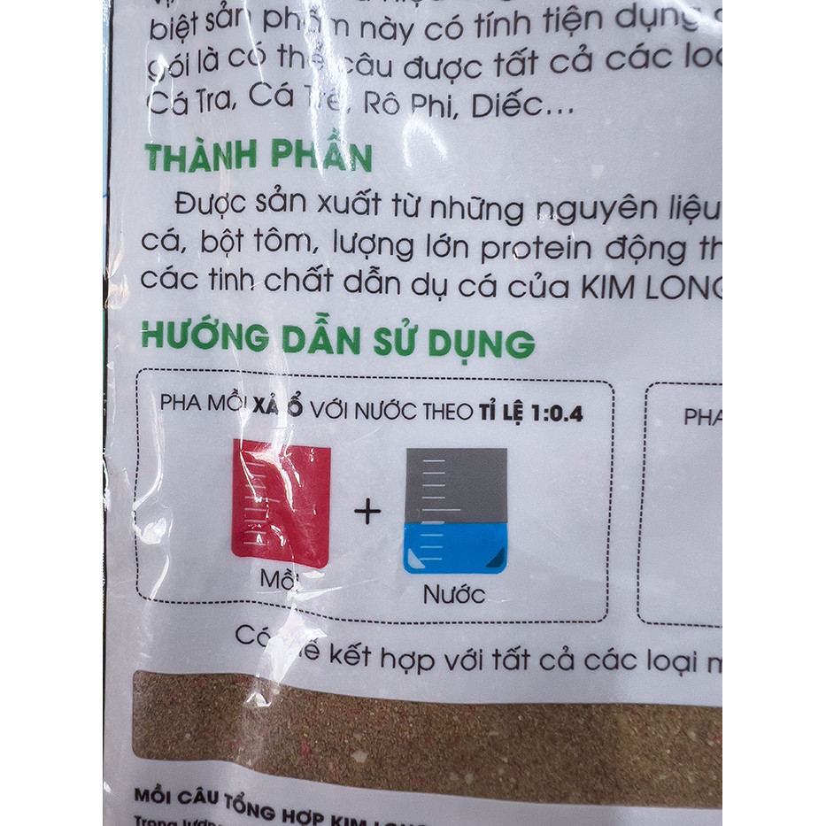 Mồi Cám Câu Cá Kim Long Tổng Hợp Câu Mọi Loại Cá (Gói 250gram)